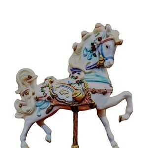 Lenox 1998 Pot‑O‑Gold Carousel Horse Irish Blessings Rainbow Gold Accents